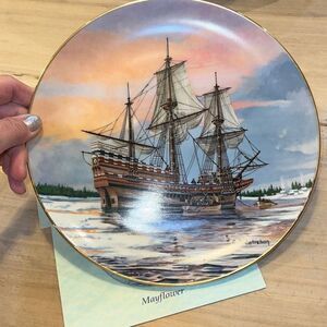 Vintage 1980 ROYAL CORNWALL Legendary Ships of Sea Series THE GASPE BAY Plate#3